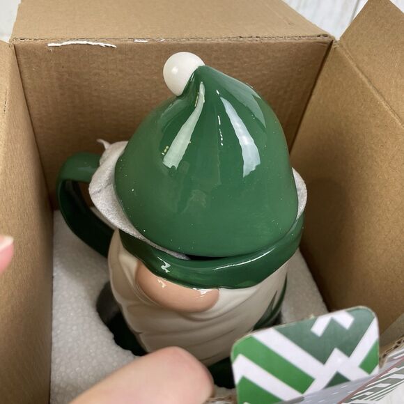 The Cellar The Holiday Collection Gnome Mug W/Lid 20 Oz New In Box - Picture 5 of 6